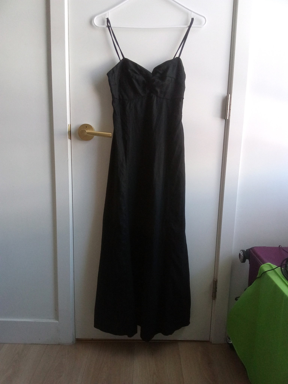 Madewell Black Spaghetti-Strap Maxi Dress